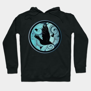 Comic Crows in a Stormy Clouds Hoodie